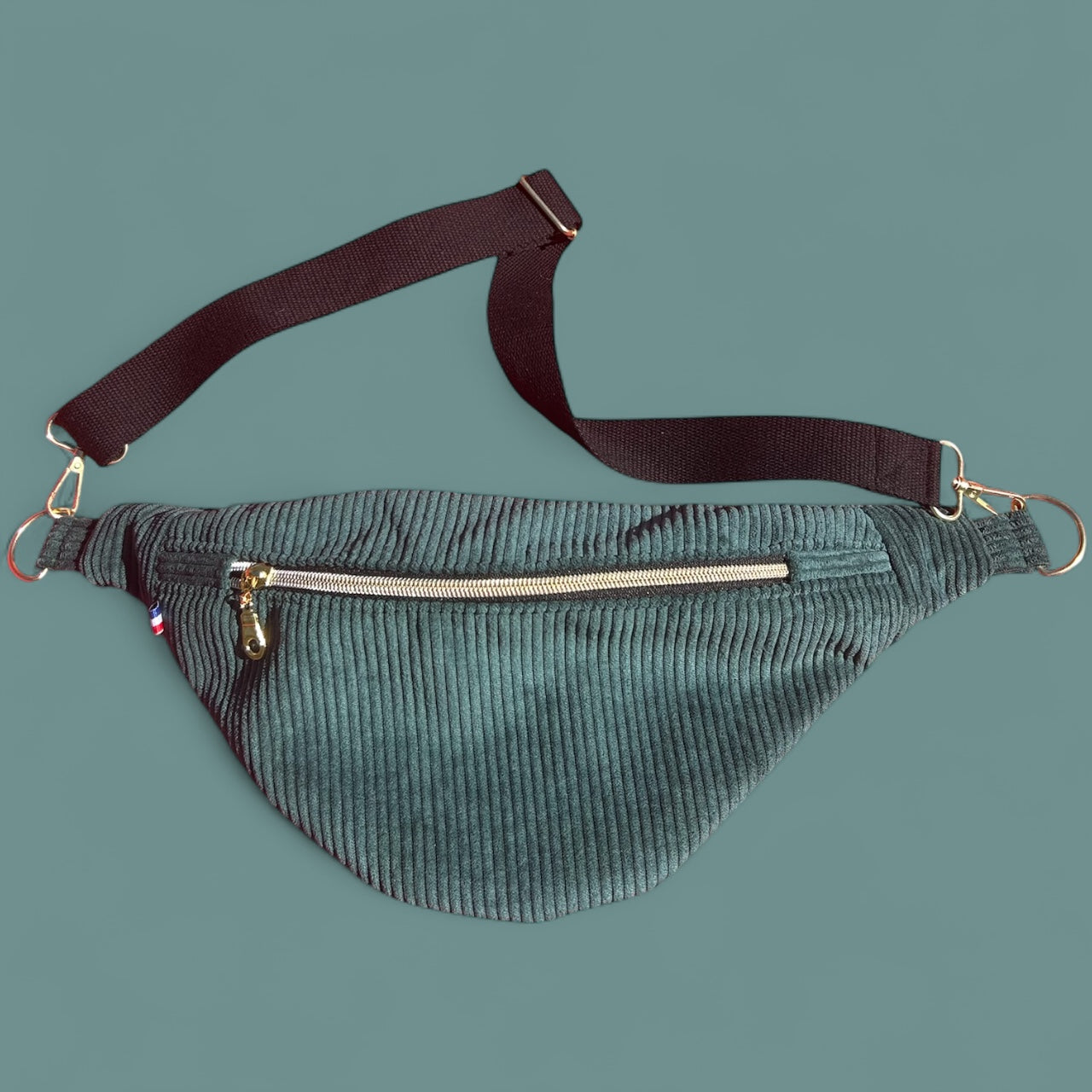 Banane velours côtelé vert sapin