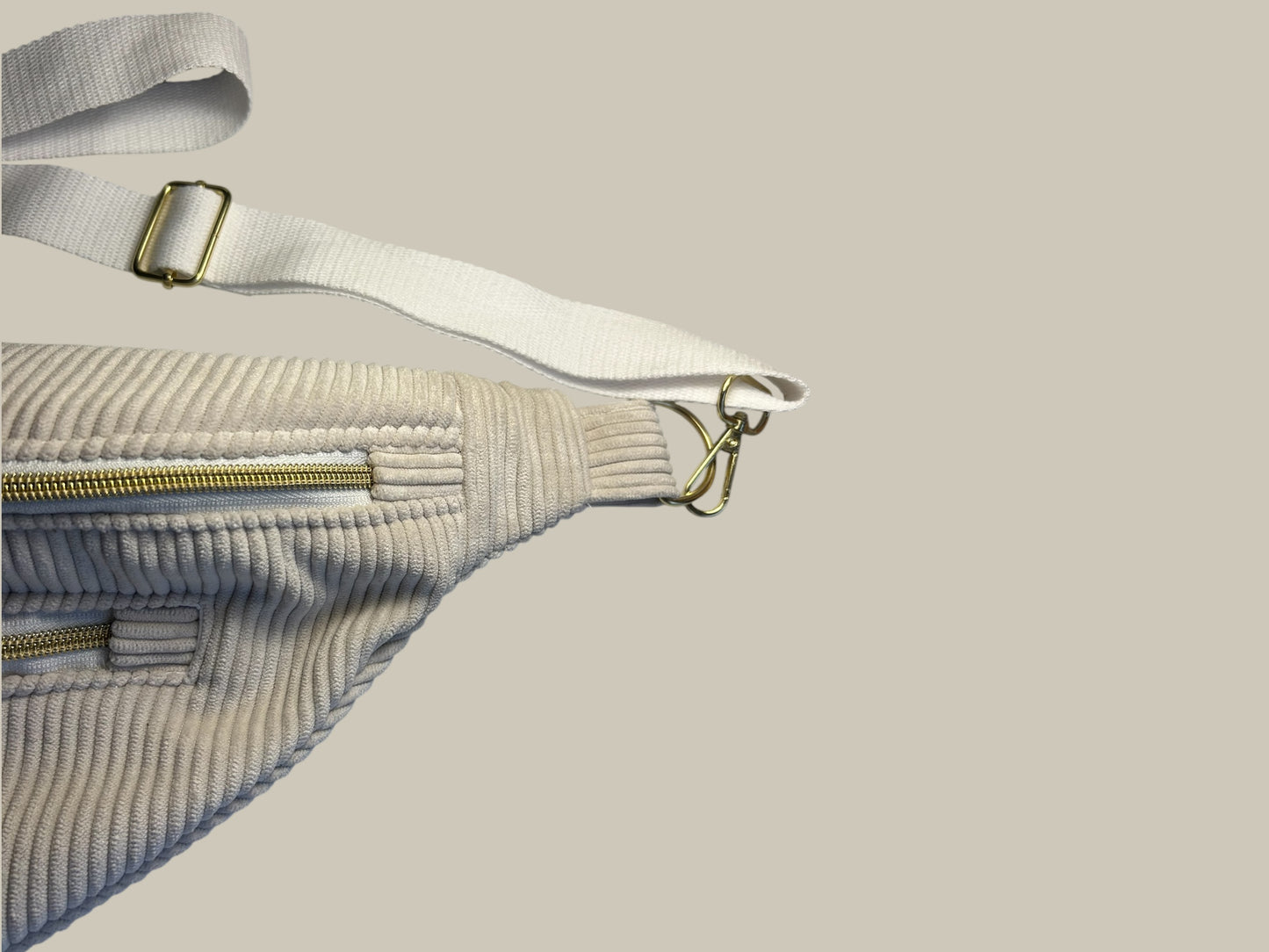 Banane velours côtelé crème