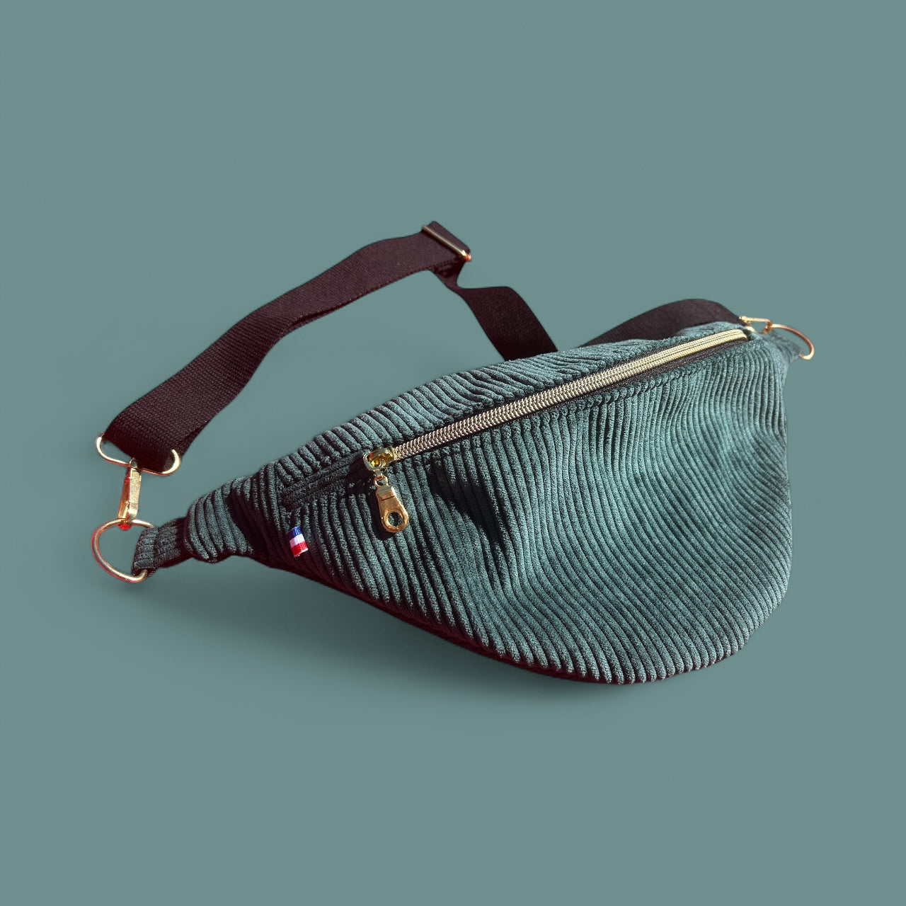 Banane velours côtelé vert sapin