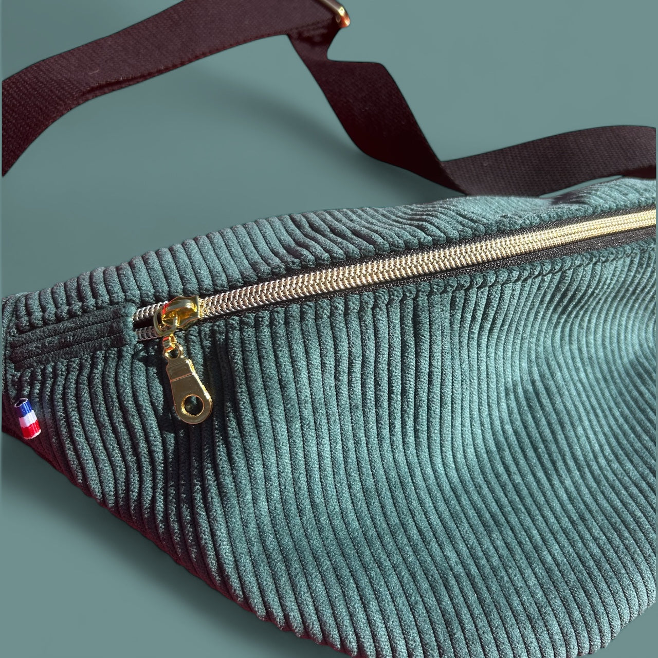 Banane velours côtelé vert sapin