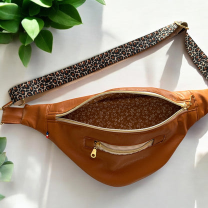 Banane simili cuir camel