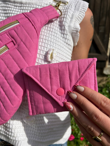 Banane matelassée rose
