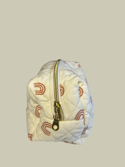 Trousse de toilette matelassée arc-en-ciel