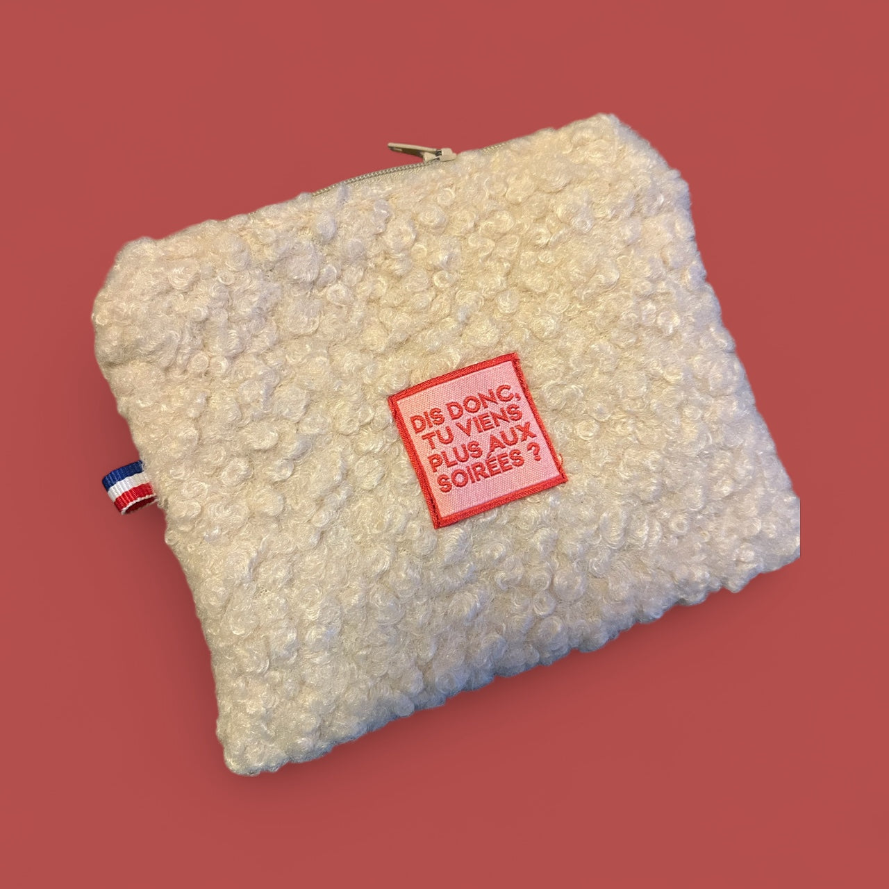 Pochette sherpa bouclée